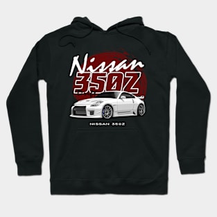 Nissan 350Z on Red Moon, JDM Car Hoodie